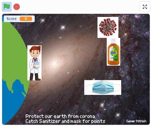 The Corona Game in Scratch