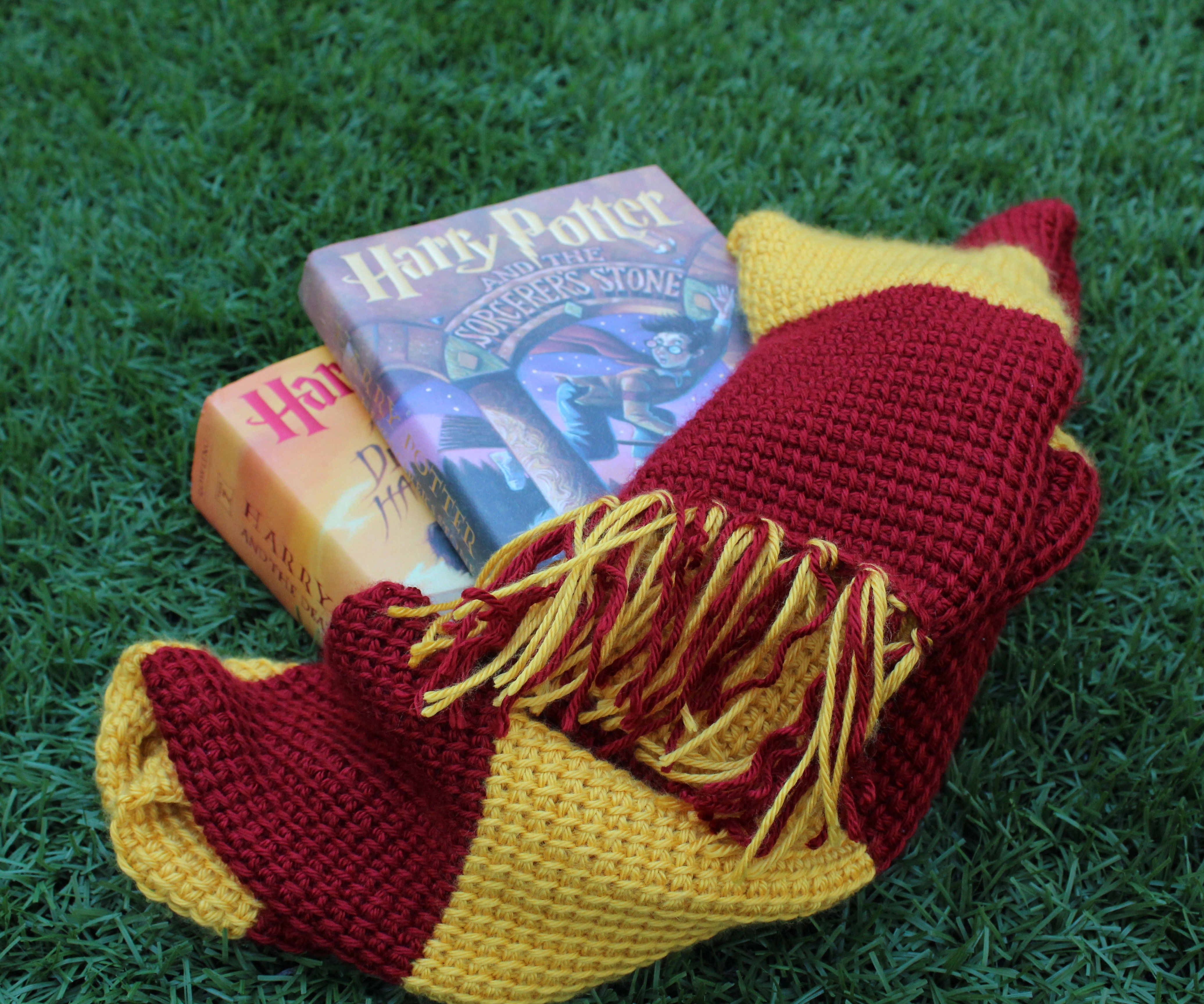 Tunisian Crochet Harry Potter's Gryffindor Scarf