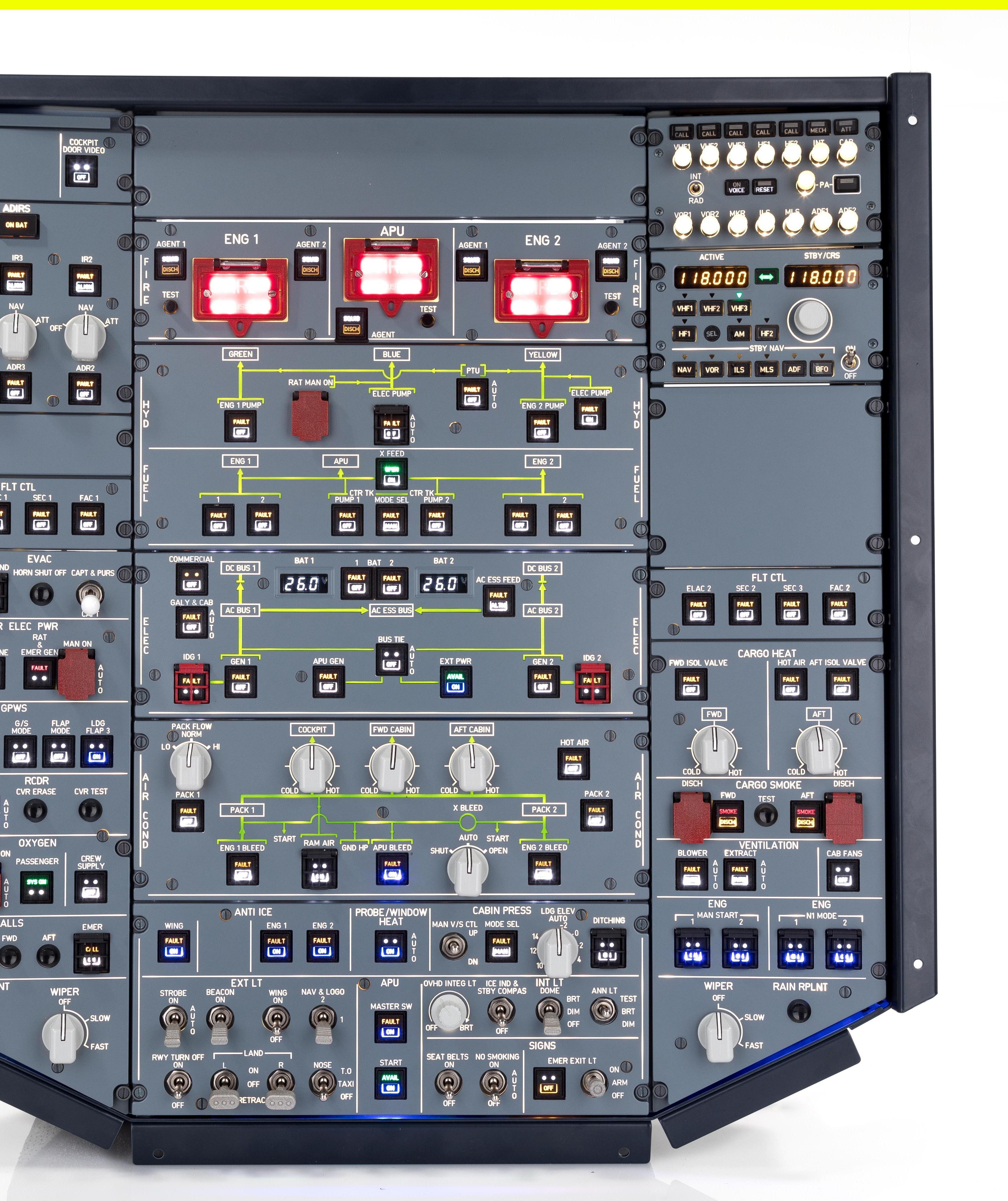 Airbus Overhead Panel