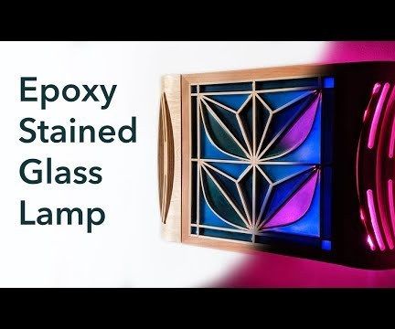 Epoxy Kumiko Lamp Cabinet - Faux Stained Glass