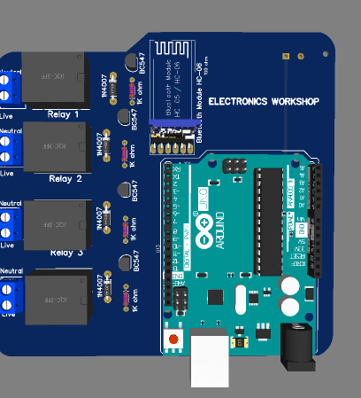 Home Automation Using Arduino, Relay and Bluetooth Module