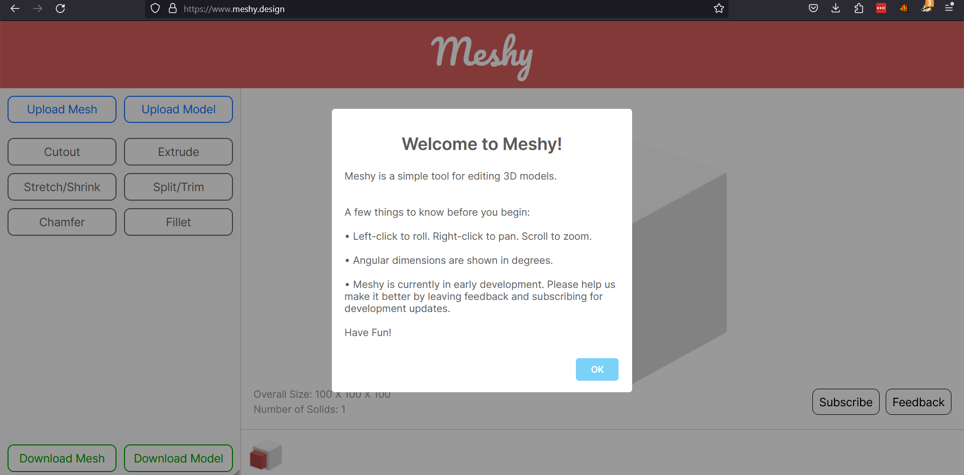 Editing .STLs Online With Meshy