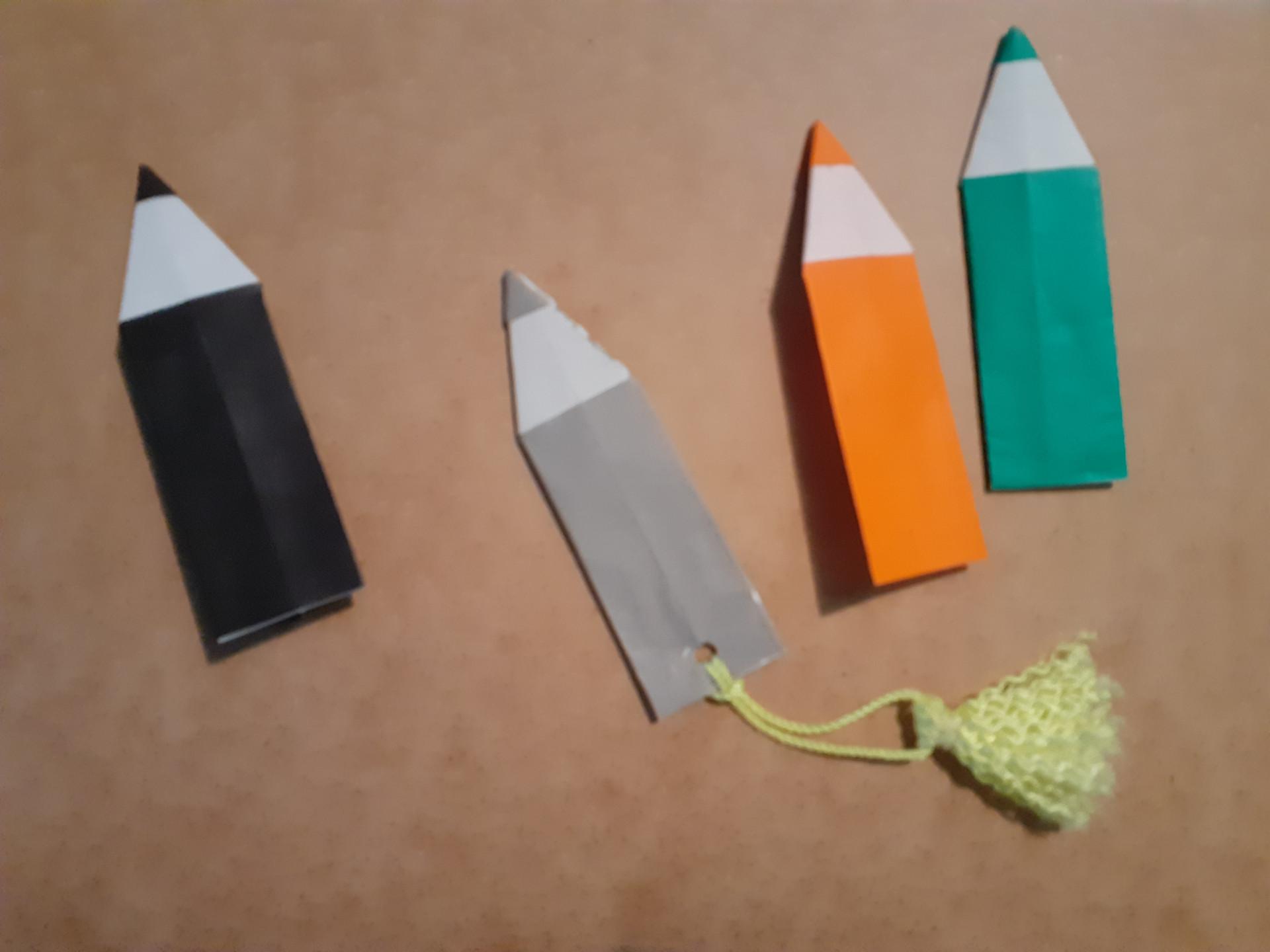 Origami Pencil Bookmark