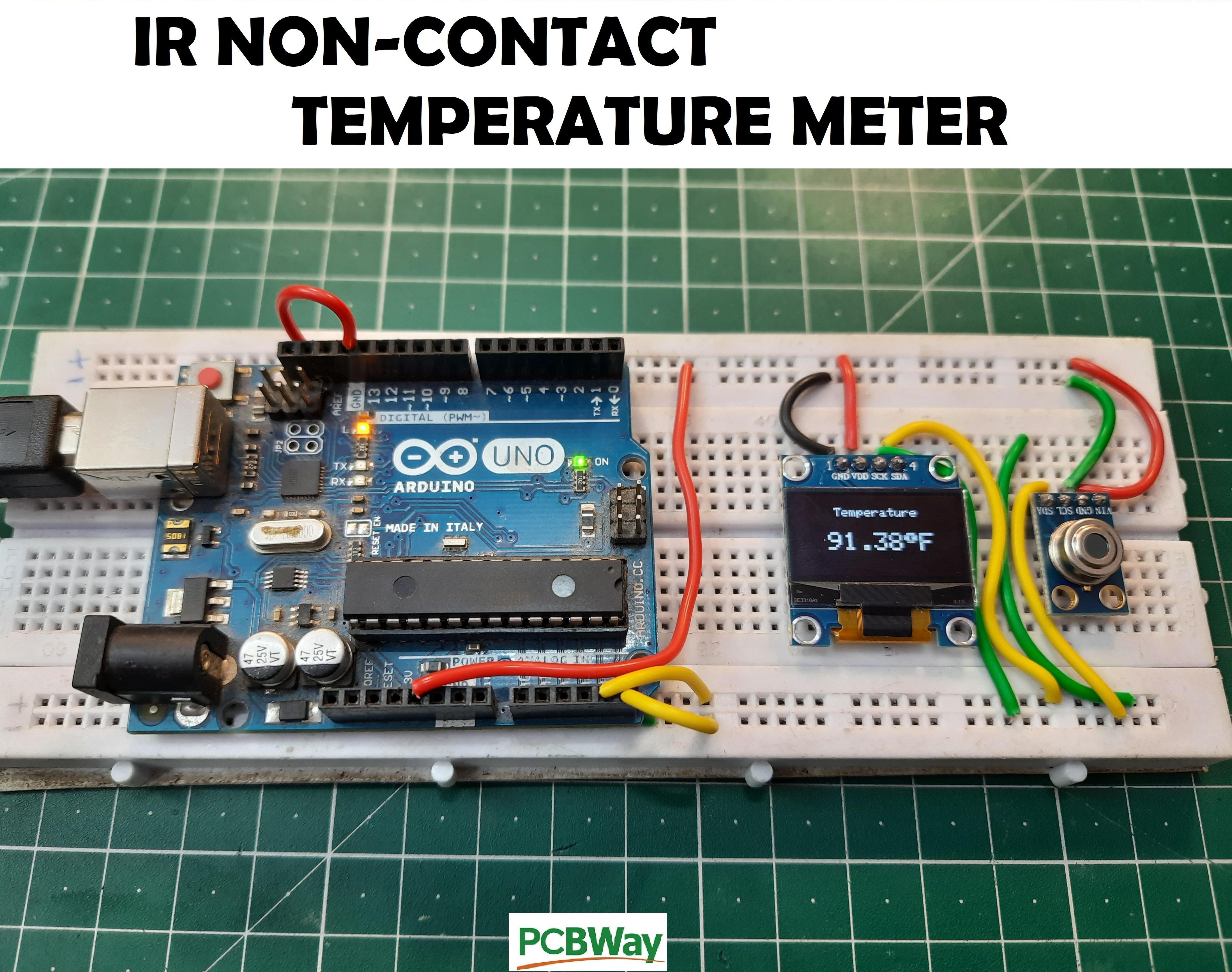 Non-contact Infrared Temperature Sensor Using Arduino
