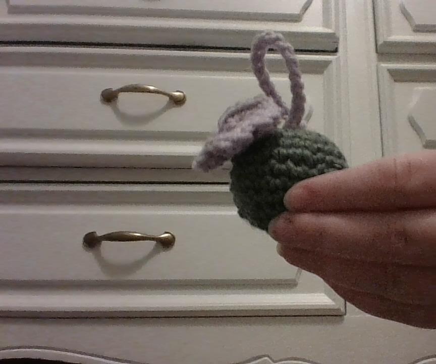 Simple  Crochet Cactus Key Chain 