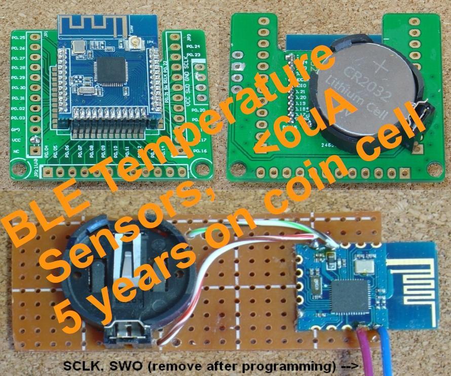 Simple BLE Temp Sensor for Beginners, 5 Yrs on Coin Cell