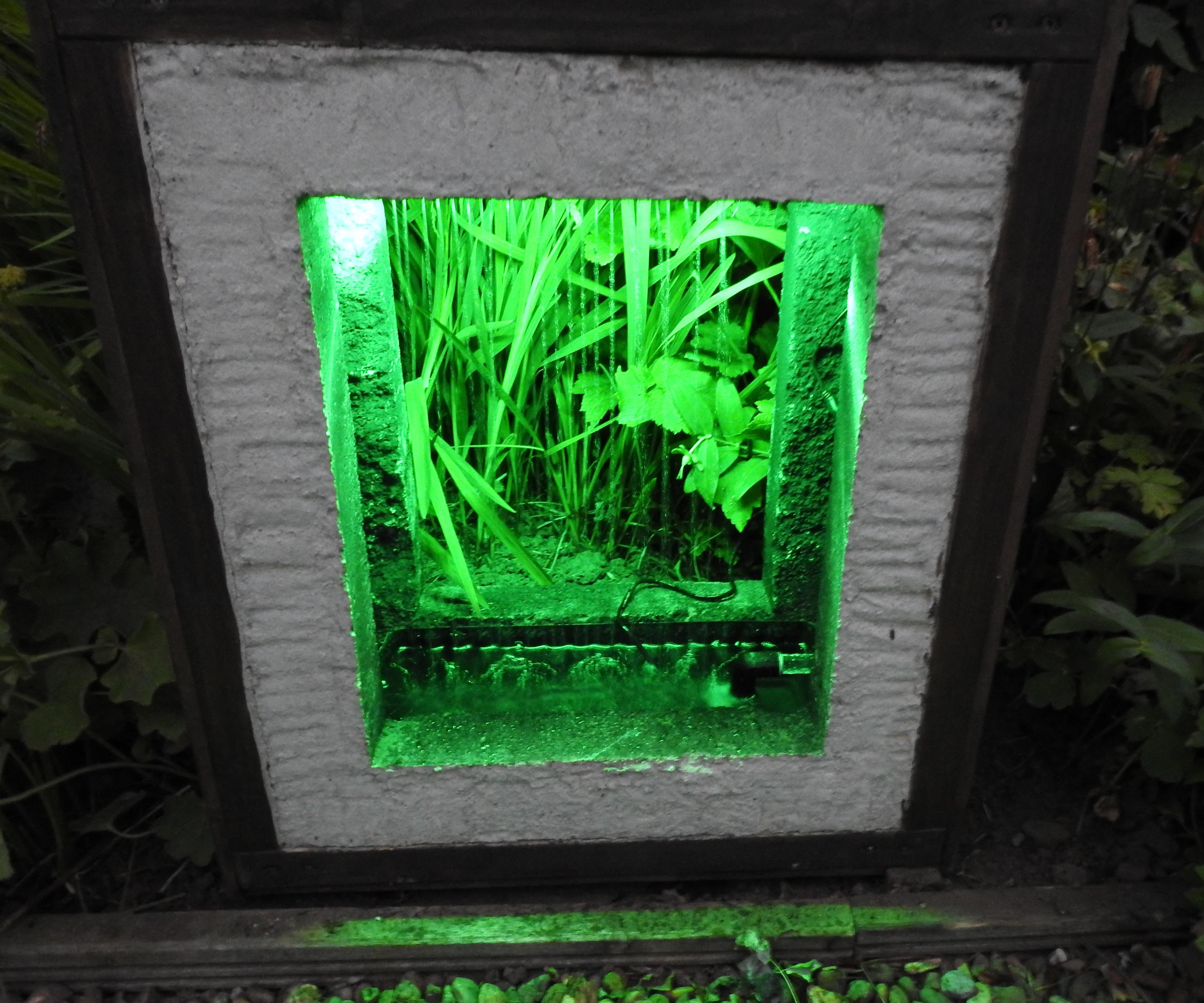 Concrete Framed Water Feature With Planter