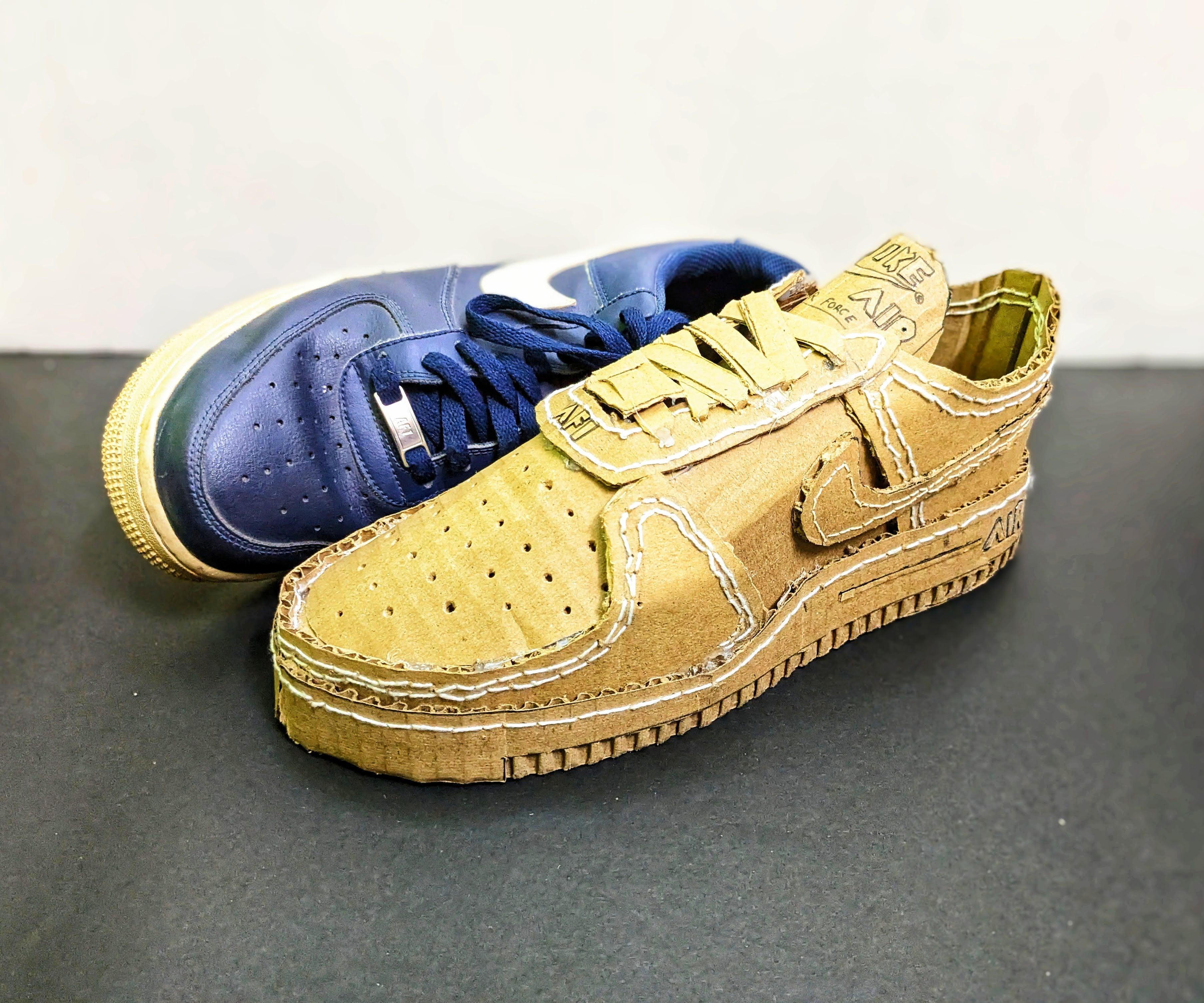 Create Your Own Nike Air Force 1 Using Recycled Cardboard Boxes ( Cocoa Version)