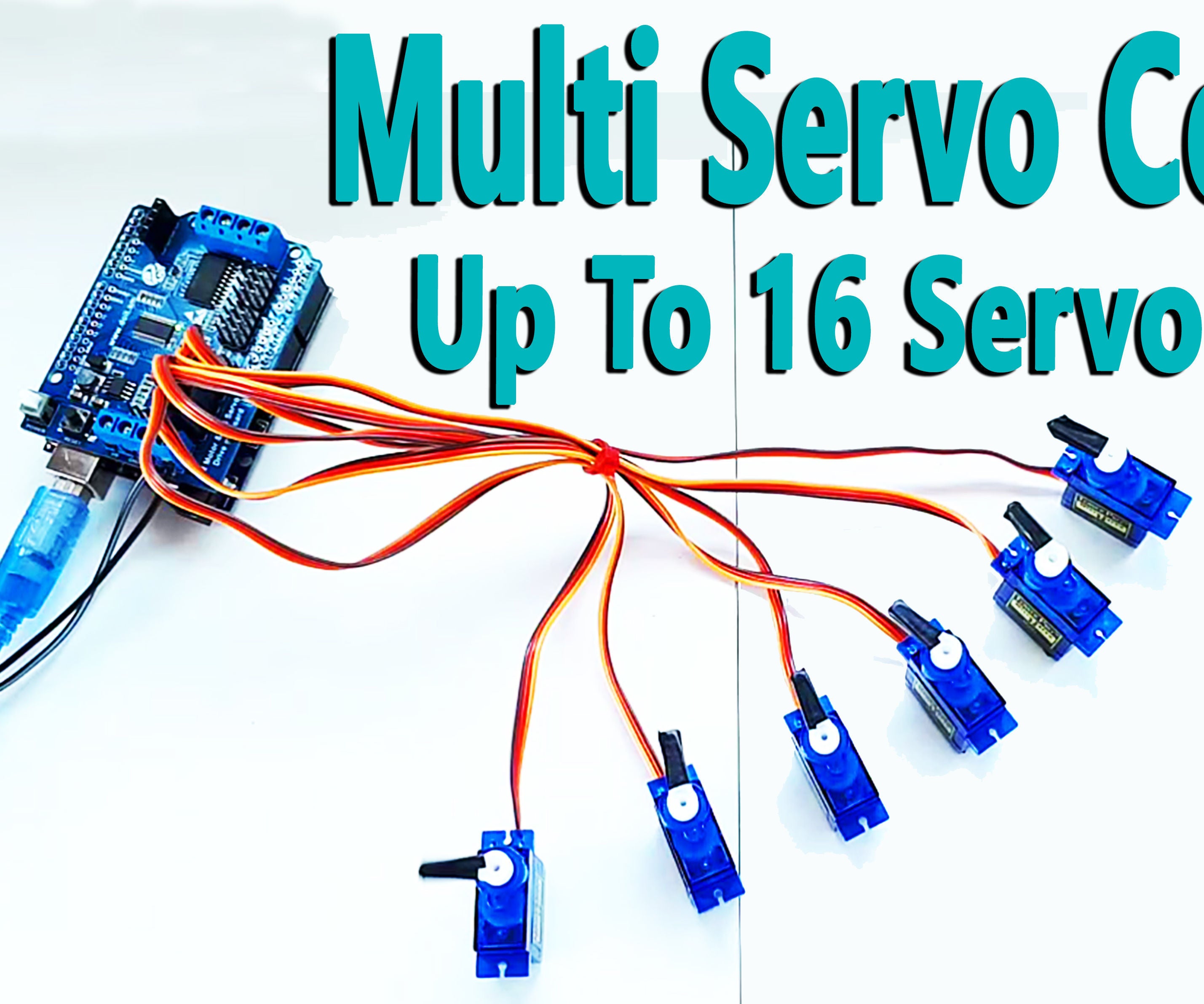 Arduino - Multi Servo Control Up to 16 With Arduino