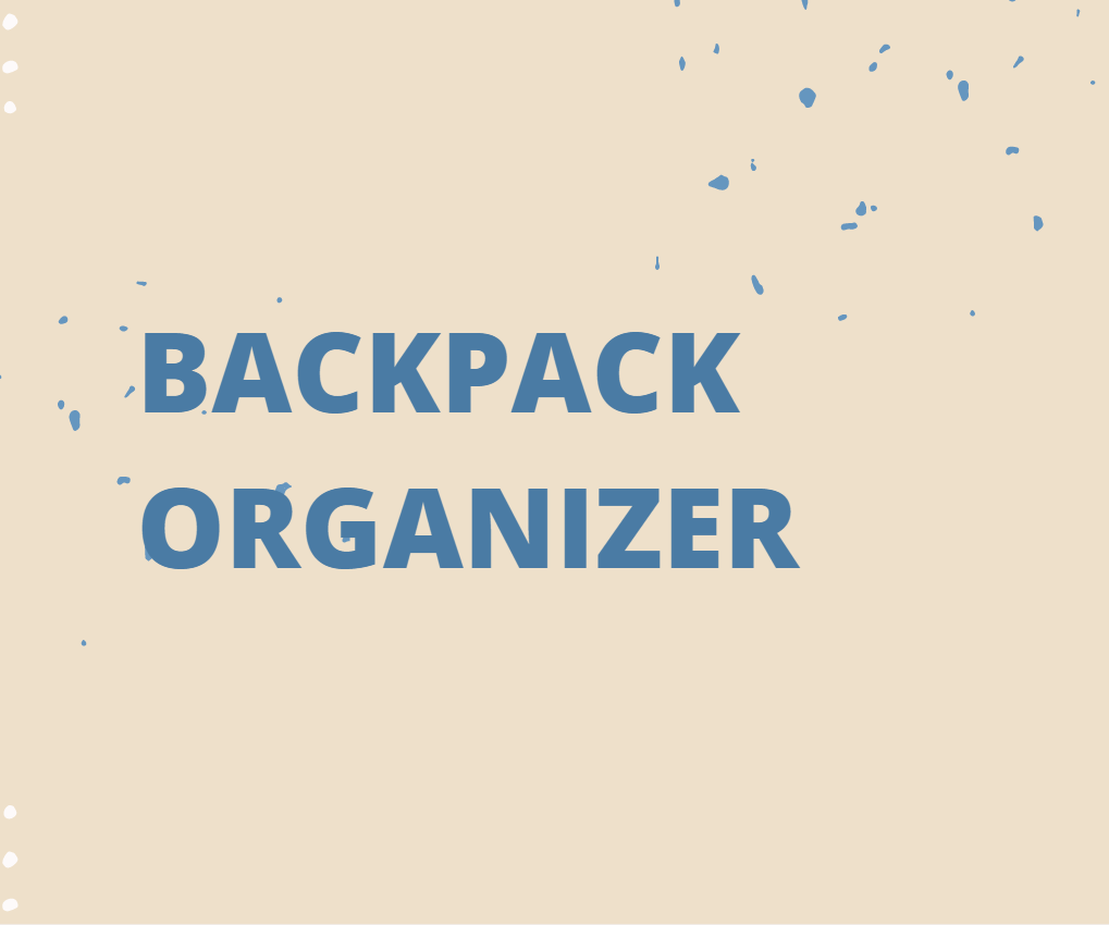 Back Pack Organizer