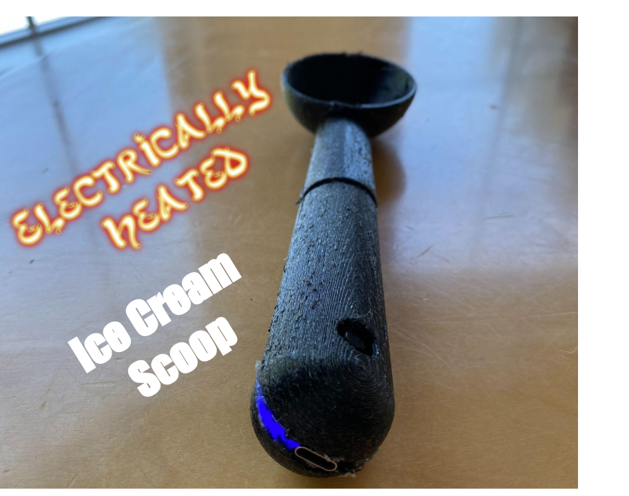 Electrically Heated Ice Cream Scoop