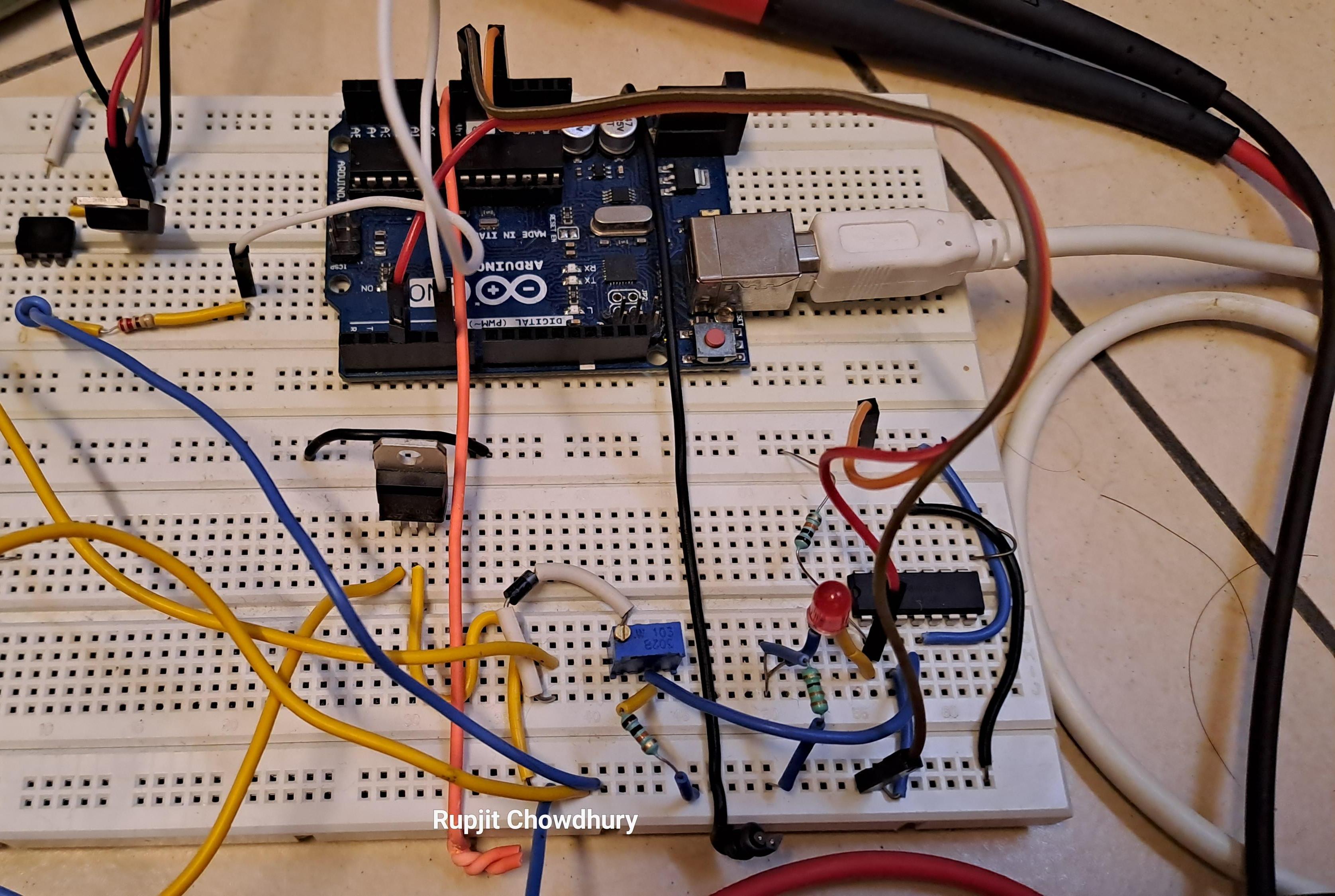 AC Line Voltage Phase Angle Control (dimmer ) Based on Arduino Using Triac BTA12