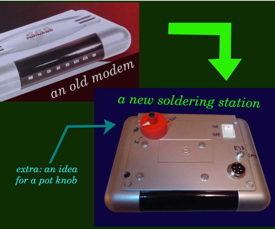 An Old Modem  --->  a New  Soldering Station Enclosure.