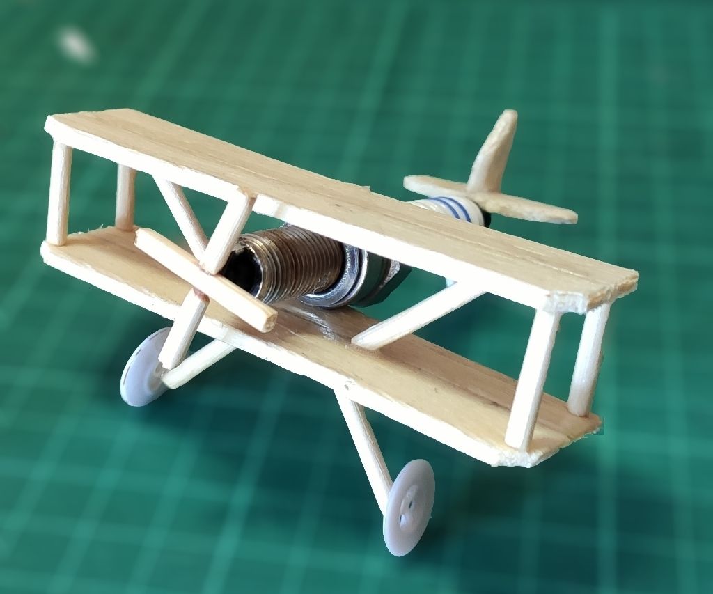 Recycled Spark-plug Biplane