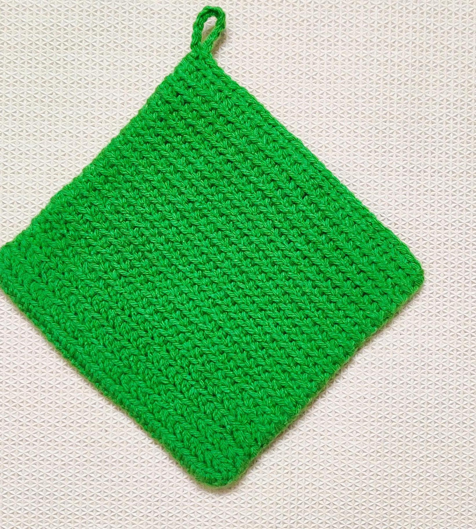 Easy Double Thick Crochet Potholder in the Rounds