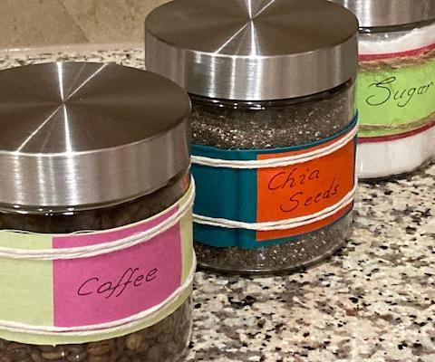 Fabric Labels on Jars