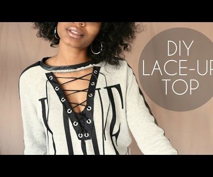 DIY Lace-Up Shirt (No Sewing Required)