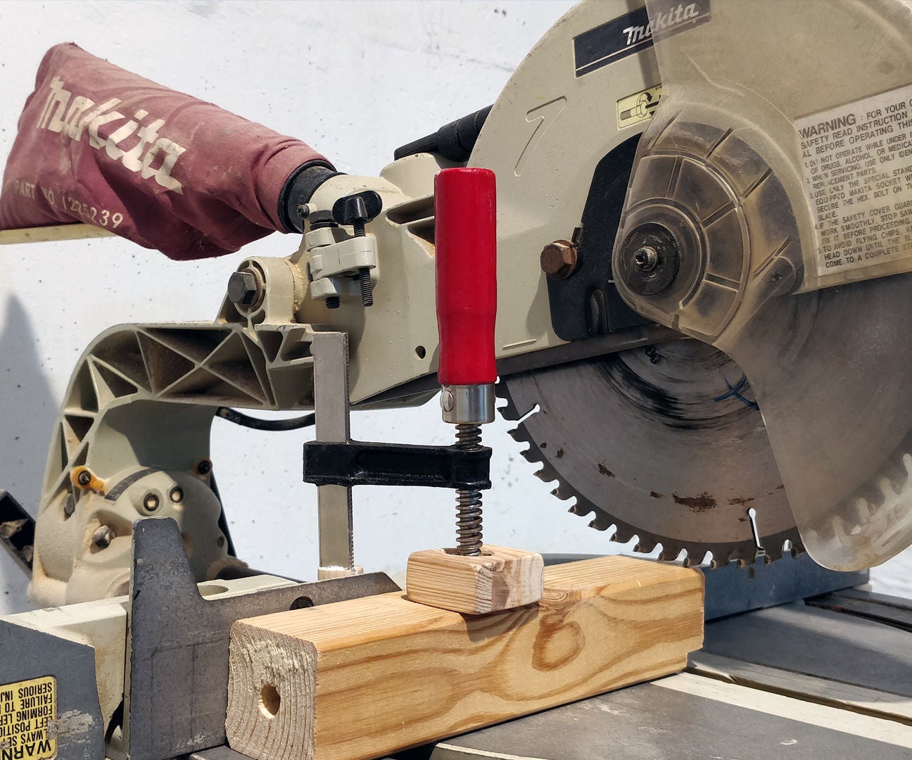 Simple Homemade Miter Saw Clamp - From Existing F Type Clamp | DIY