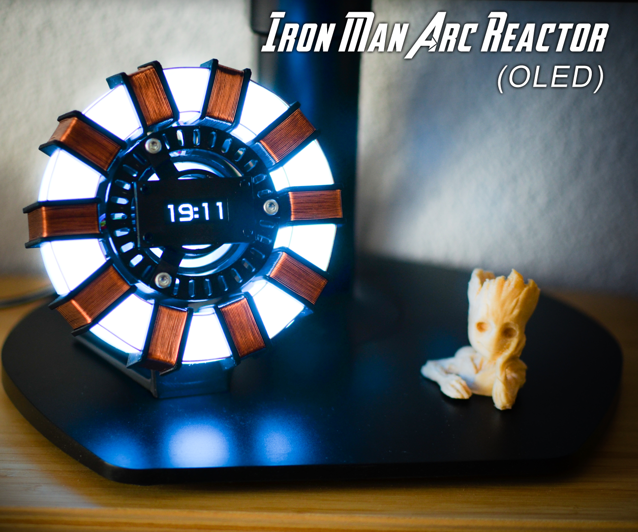 Iron Man Arc Reactor Clock (OLED Version)