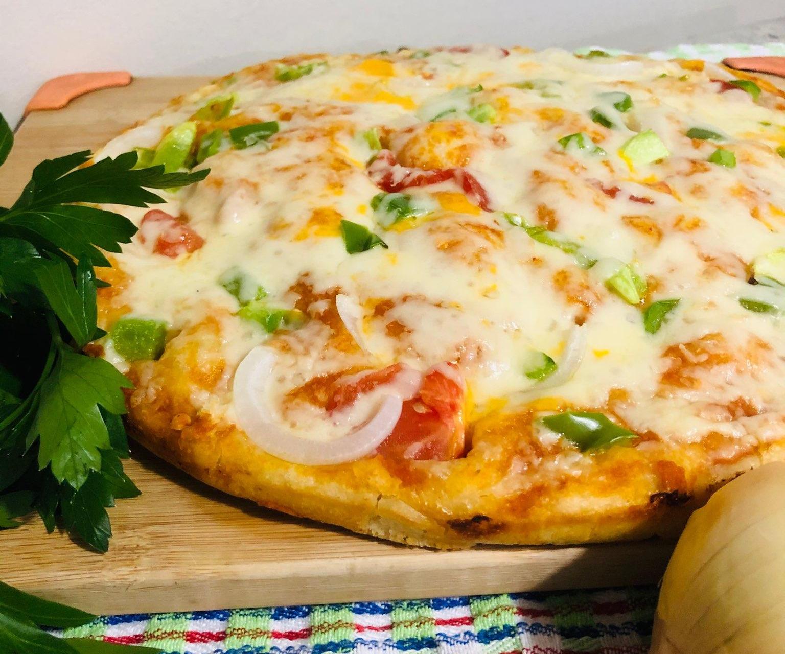 Healthy and Fluffy Pan Pizza