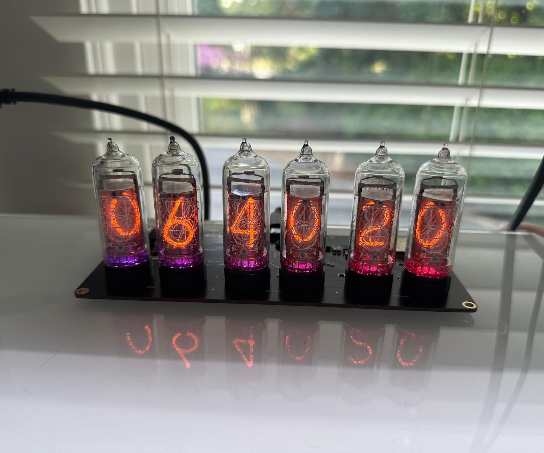 WiFi Nixie Clock With USB-C and RGB Backlighting