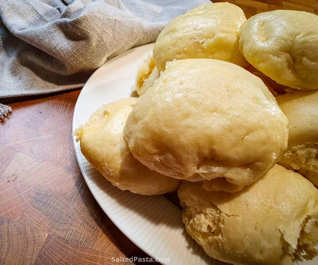 Steamed Yeast Dumplings From Poland Called "Pyzy"