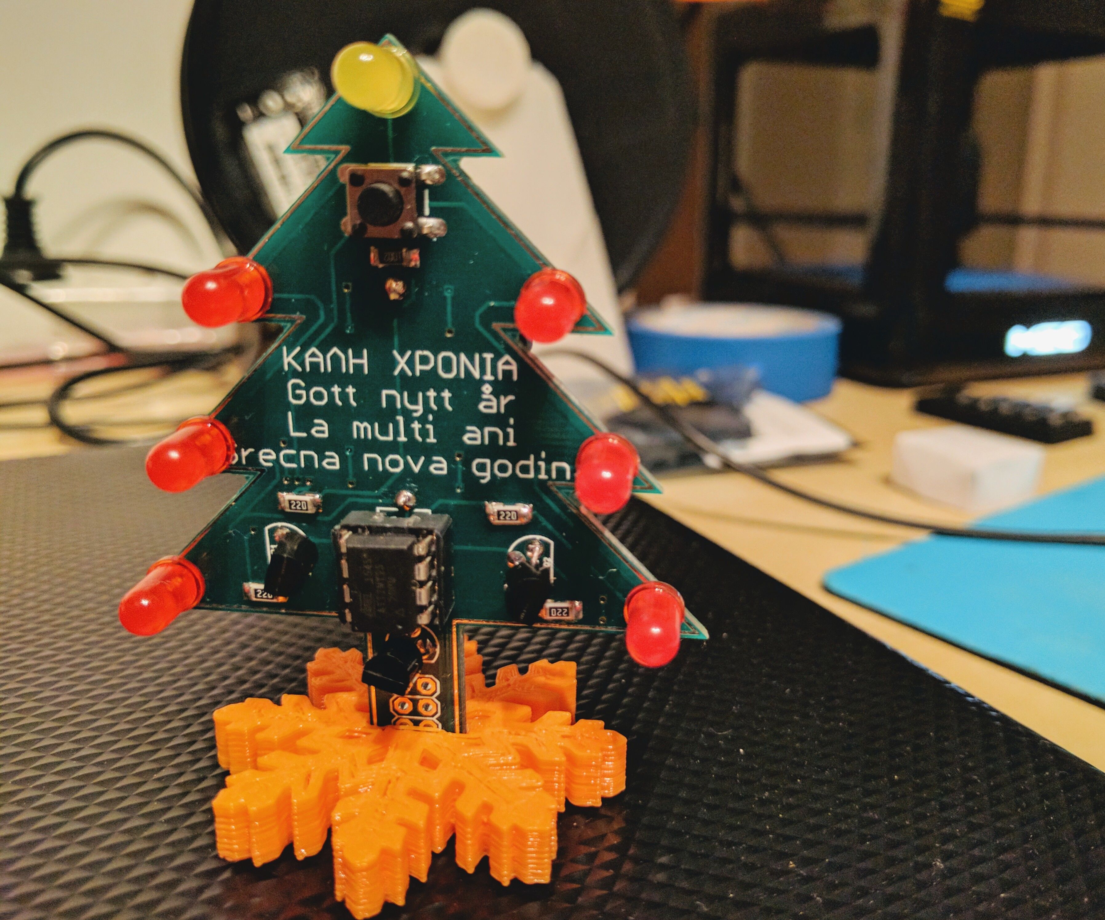 A Christmas-tree PCB Ornament