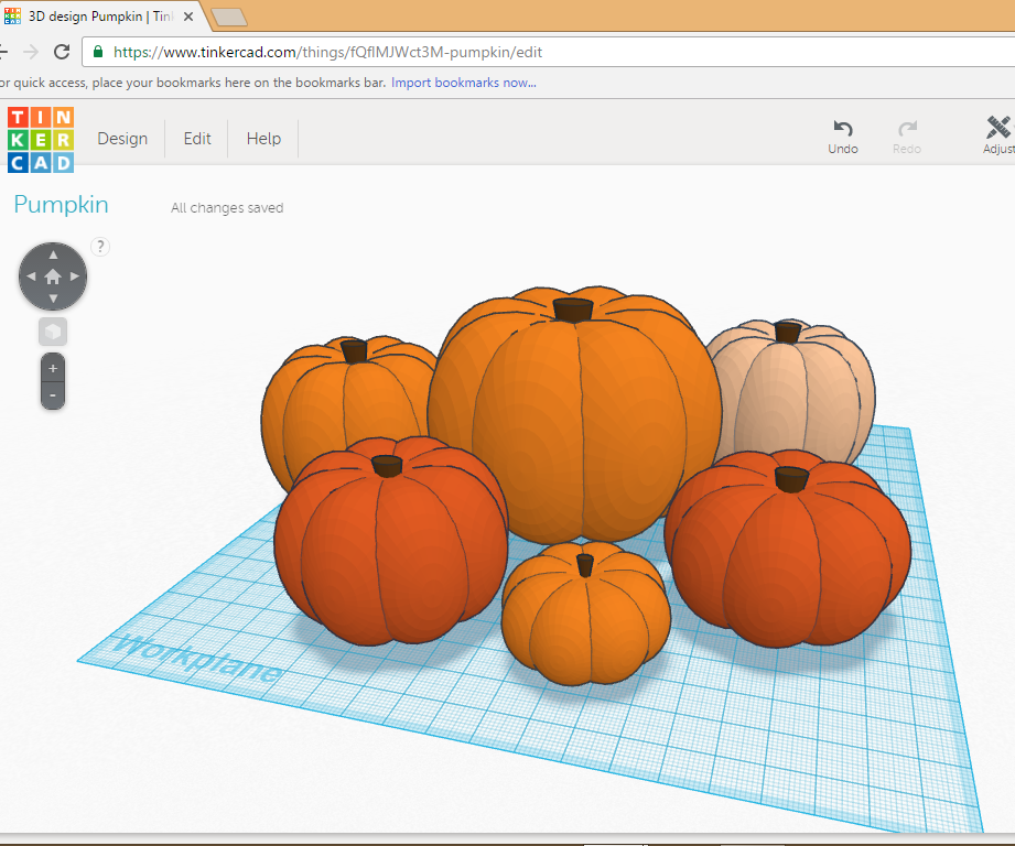 Design a Pumpkin in Tinkercad