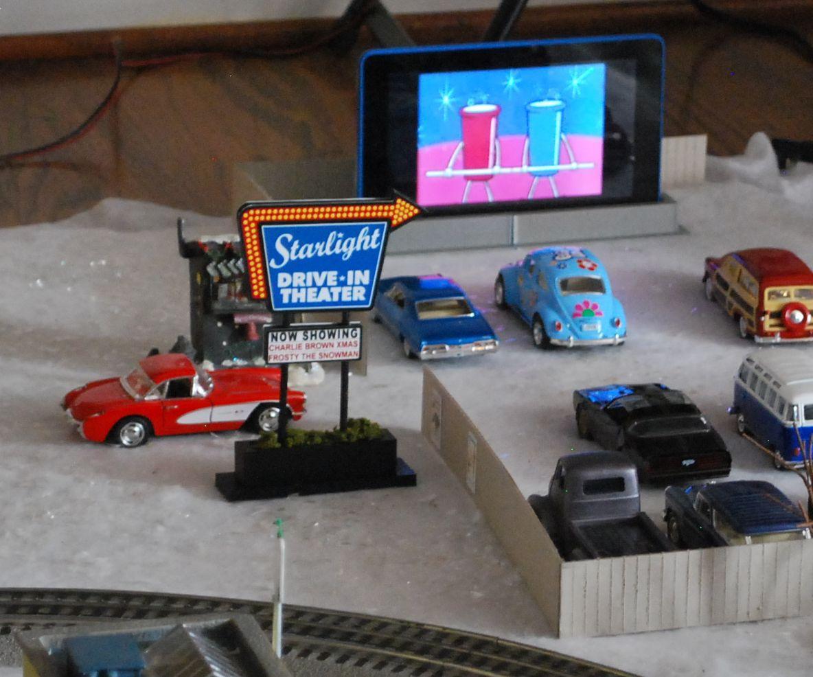 A Christmas Village Drive-In Theater