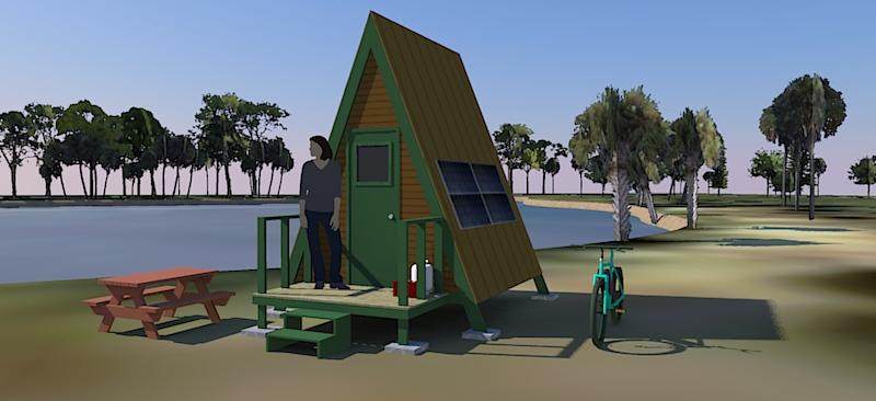 Tiny A-Frame Cabin Plans by Solarcabin