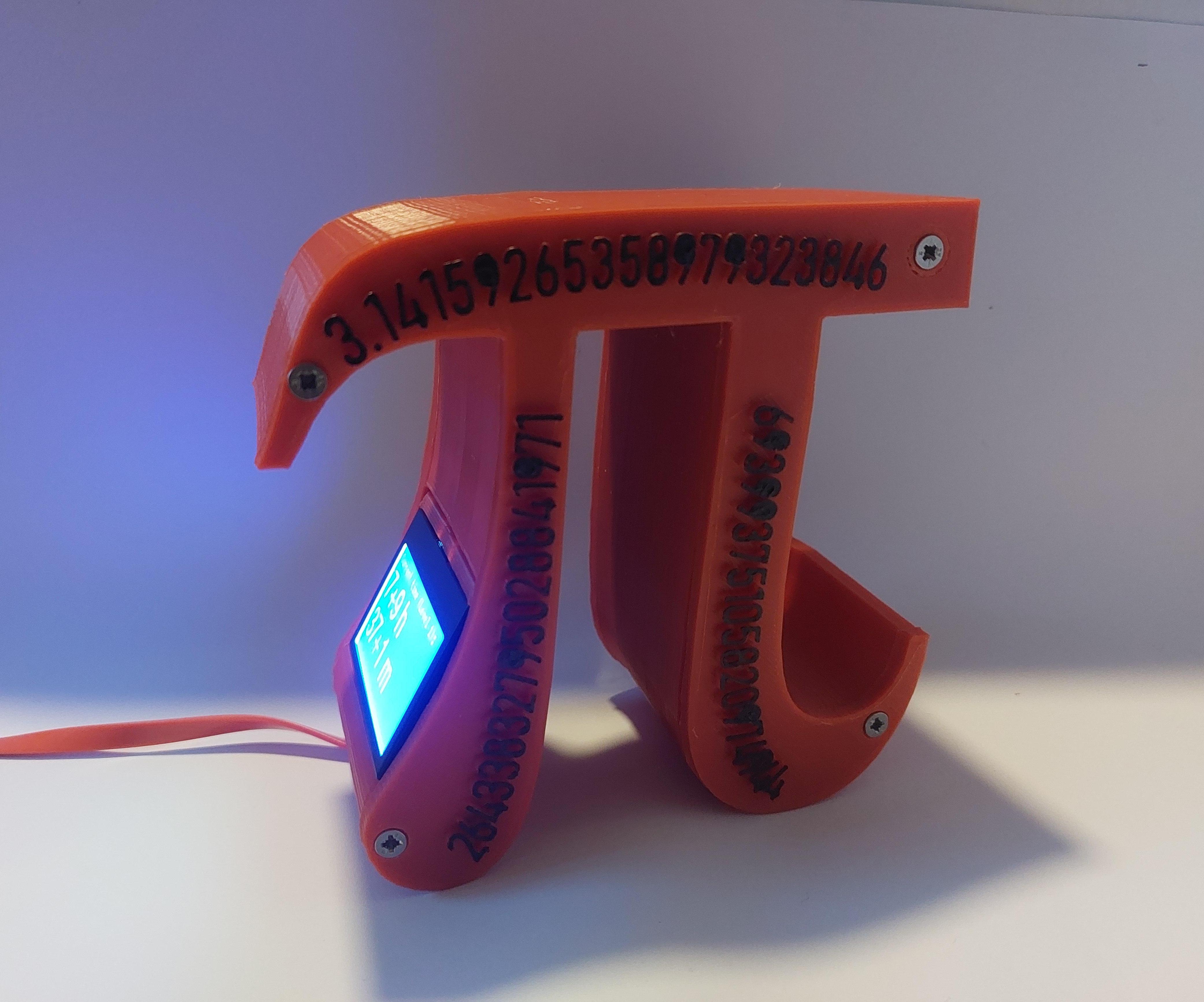 Pi-shaped Mental Arithmetics Clock