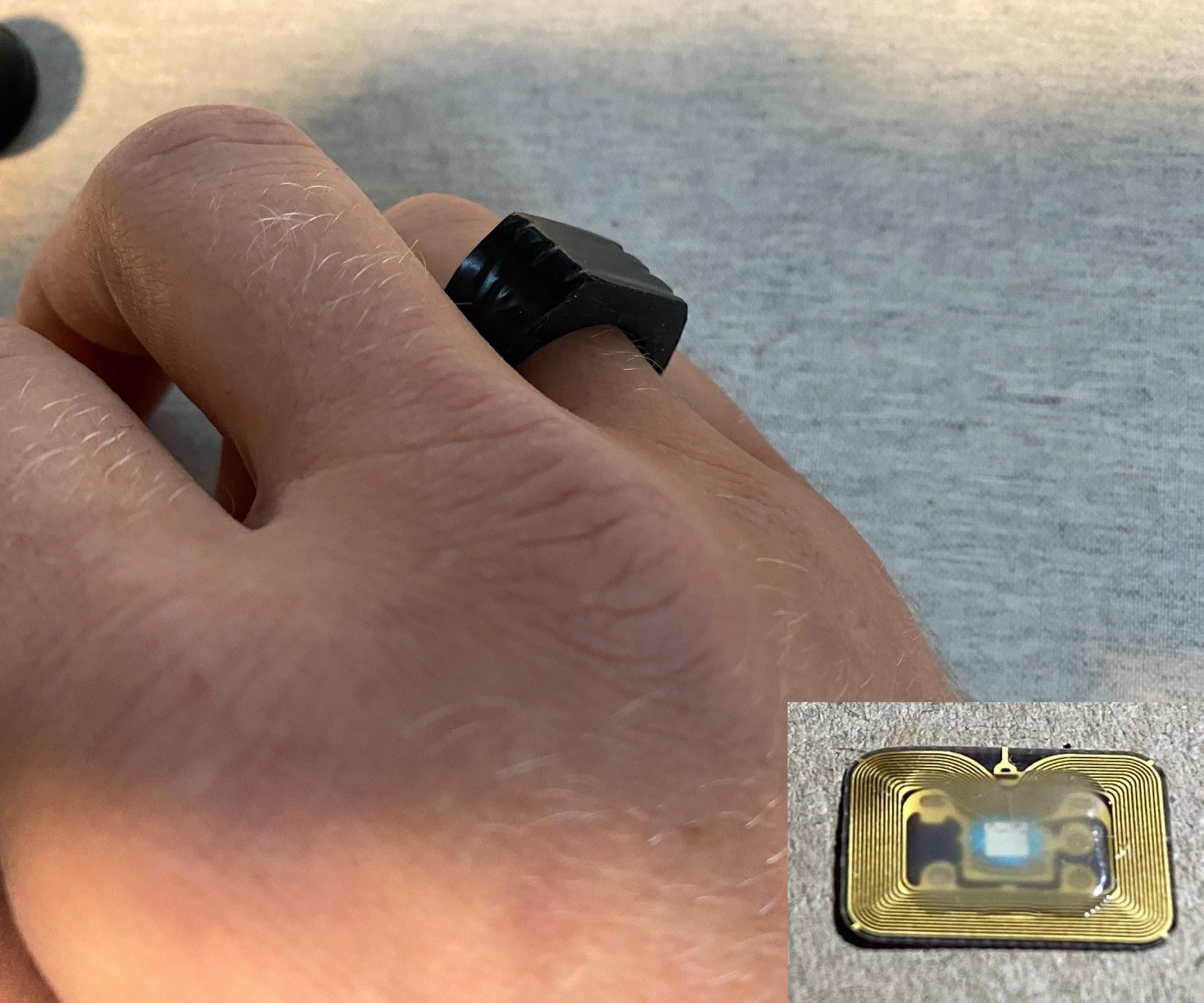 Contactless Payment Signet Ring - Built With Coil on Chip - Chip With Built in NFC Antenna.