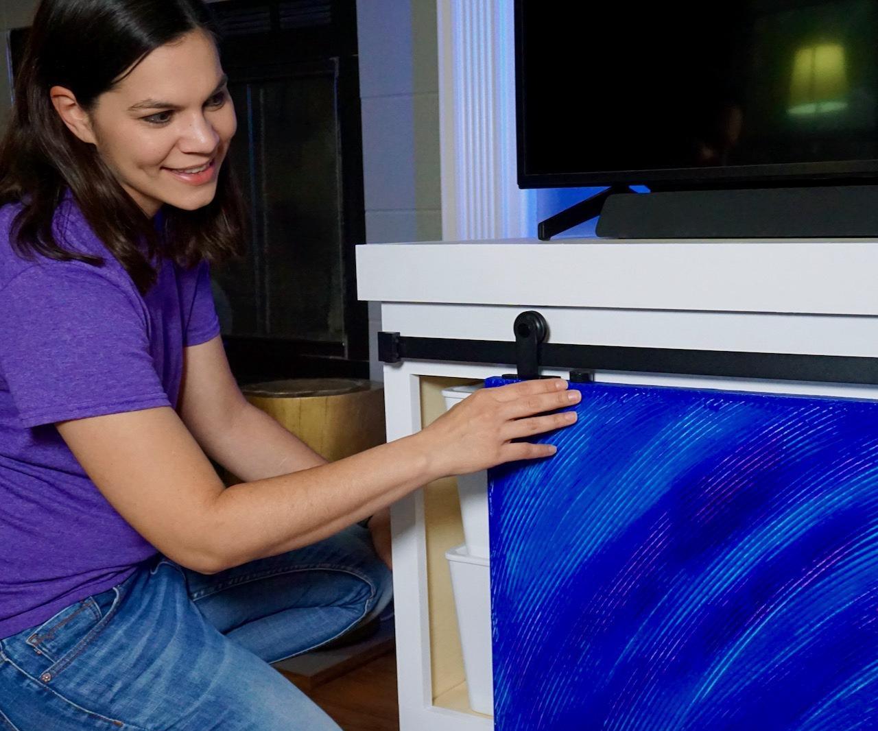 How to Build a TV Stand With Sliding Door and Secret Storage