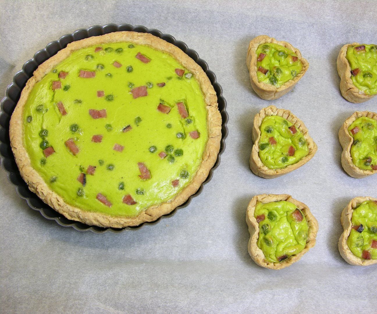 Green Eggs and Ham Quiche and Tartlet