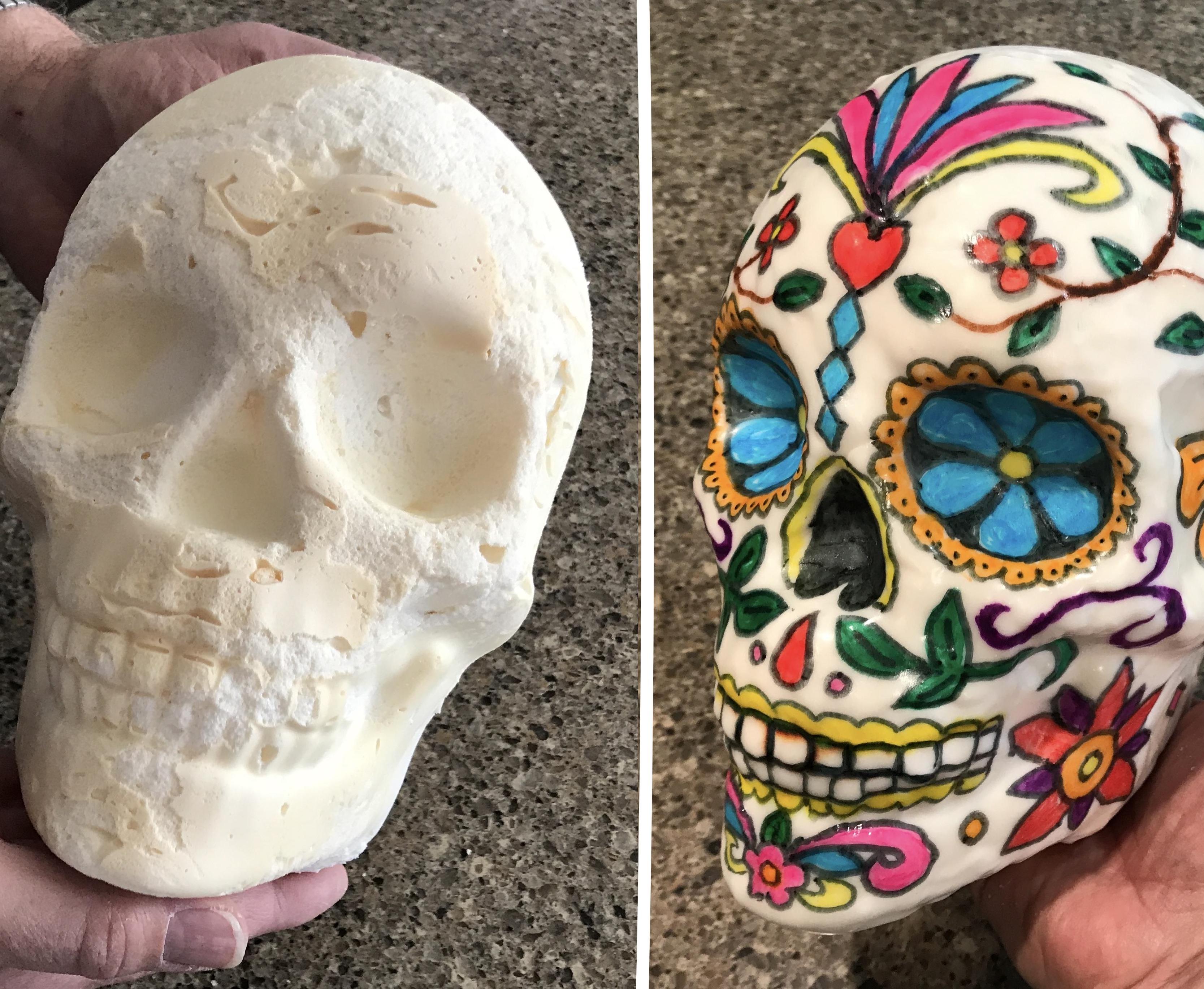 Full-Size Edible Meringue Skull
