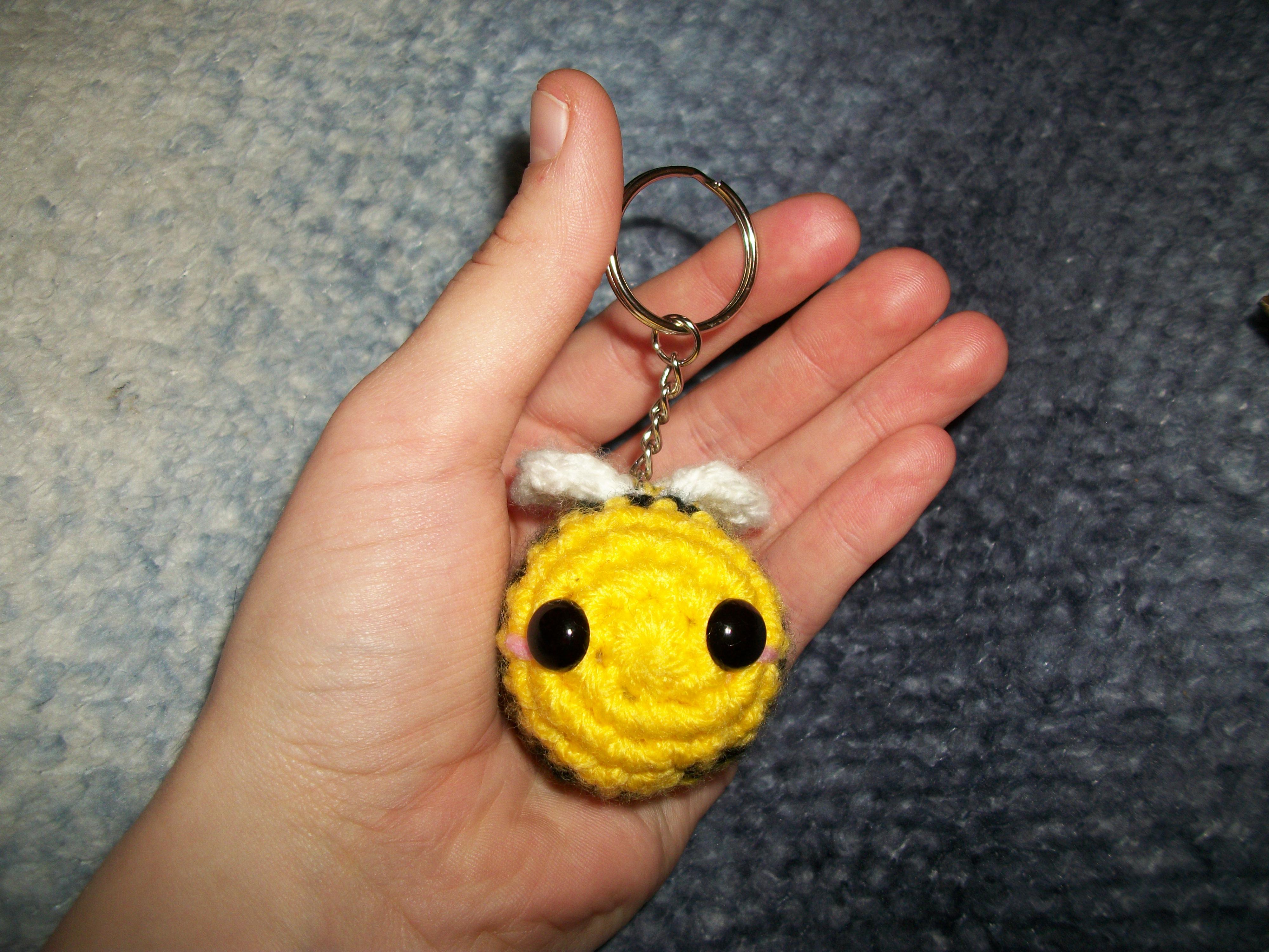 How to Crochet a Bee Keychain