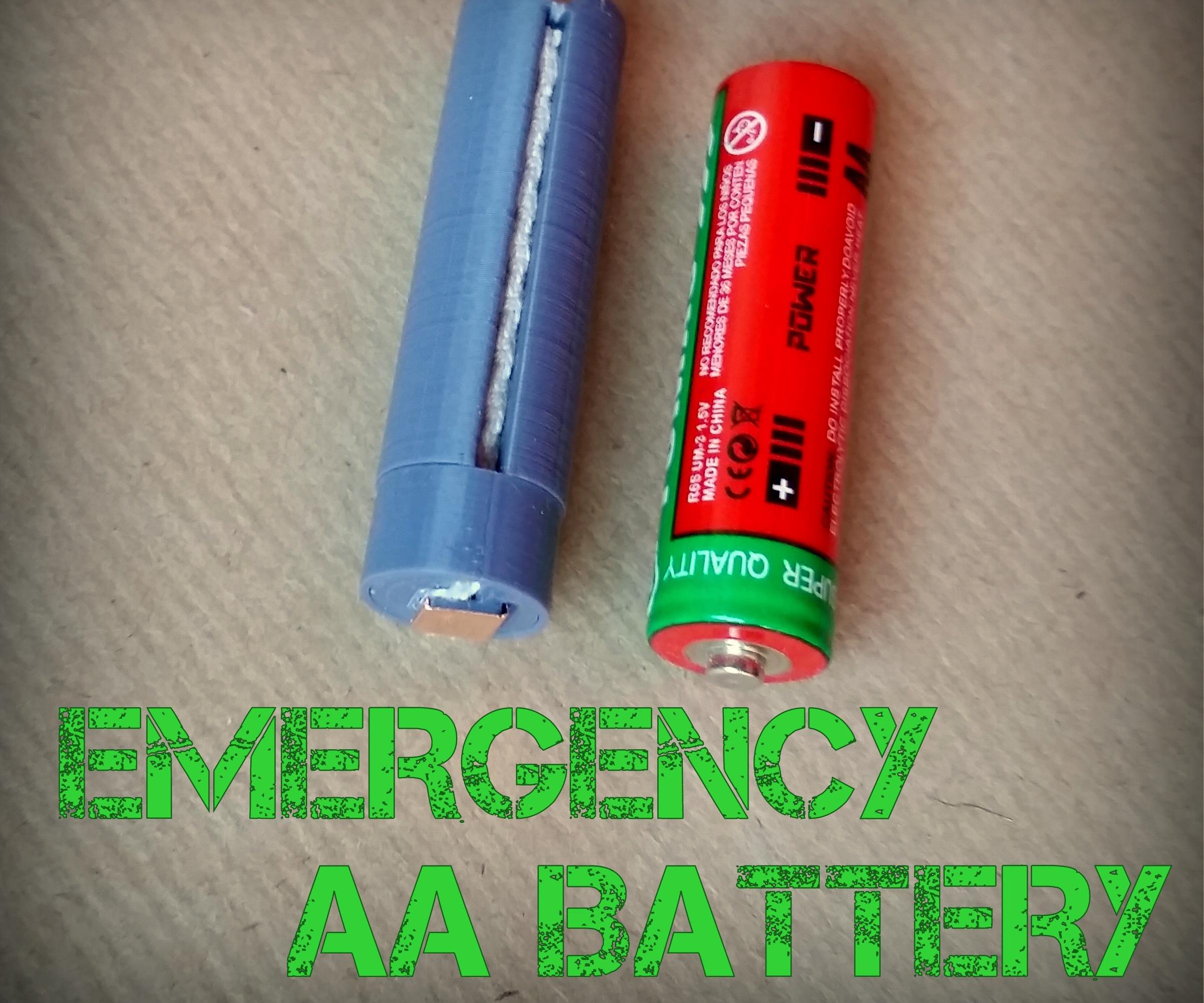 Emergency Mg/Cu Galvanic AA Battery With Tinkercad Tutorial