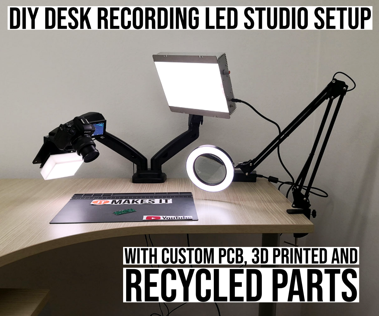 Pro Grade LED Studio Lights and Camera Mount From Scratch - 98 CRI