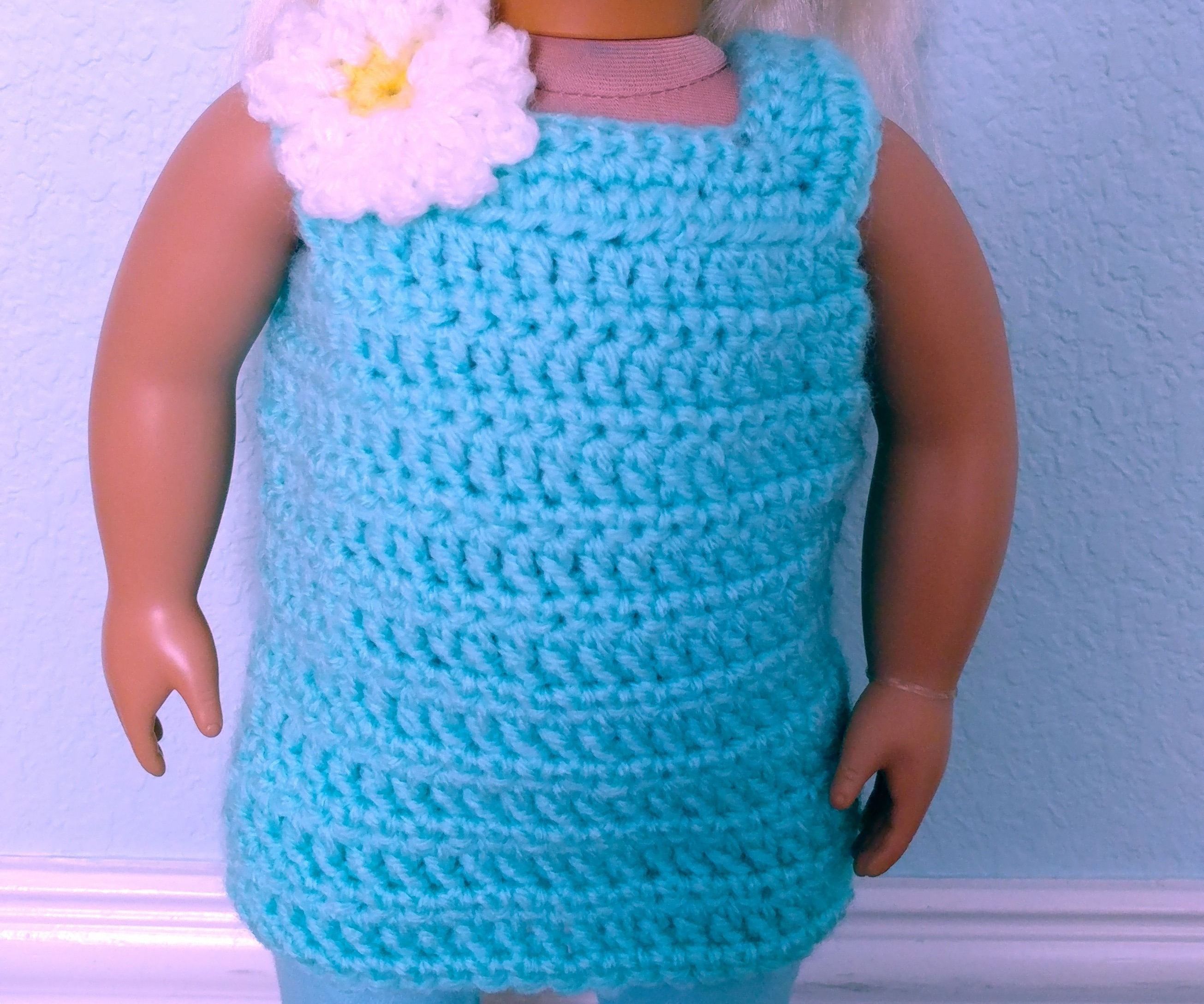 Cute Crocheted American Girl Doll Dress