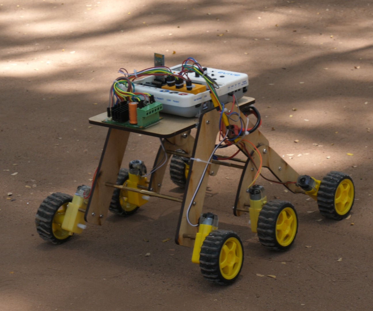 Mars Rover: Smartphone Controlled Stair Climbing Robot Using Evive- Arduino Based Embedded Platform