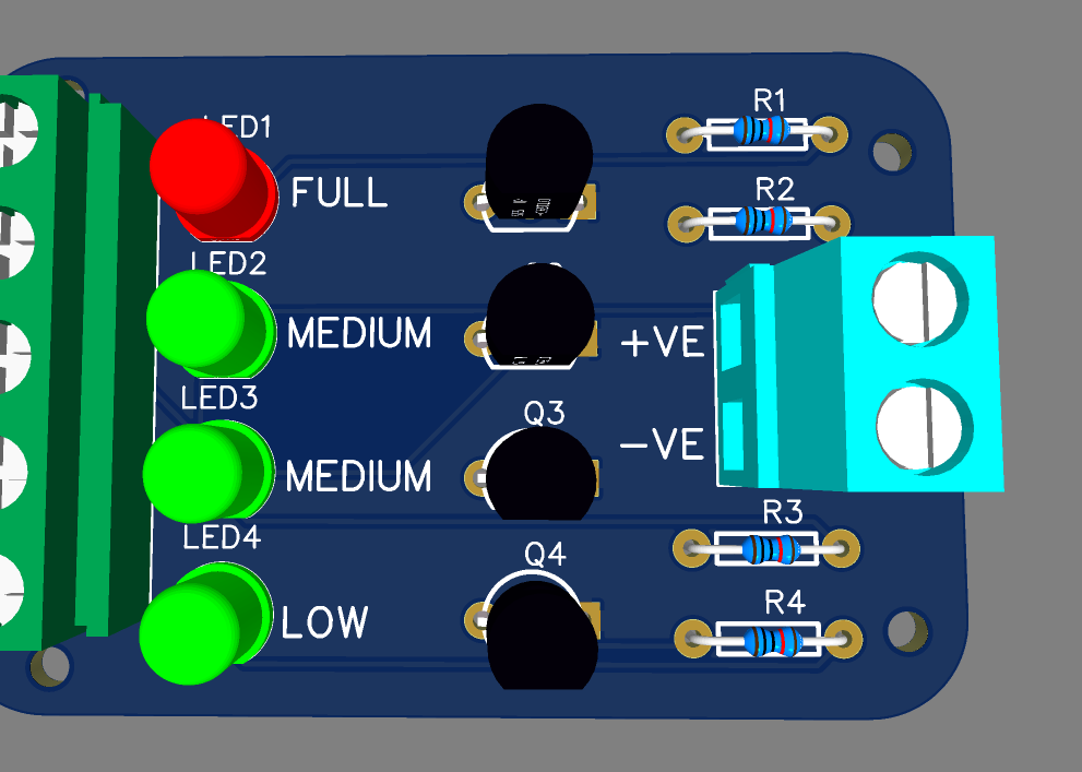 BC547 BASED WATER LEVEL INDICATOR