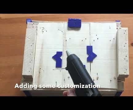 Wood Box Cover Using Hot Glue