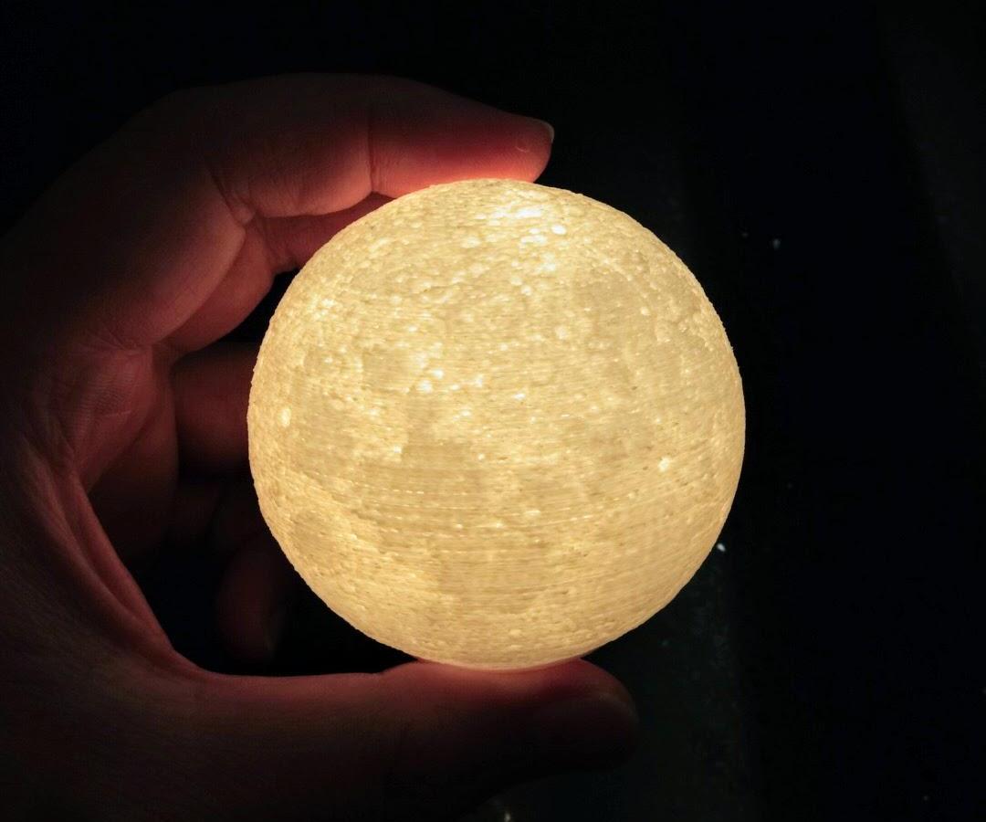 Simplified NASA CGI Moon Lamp
