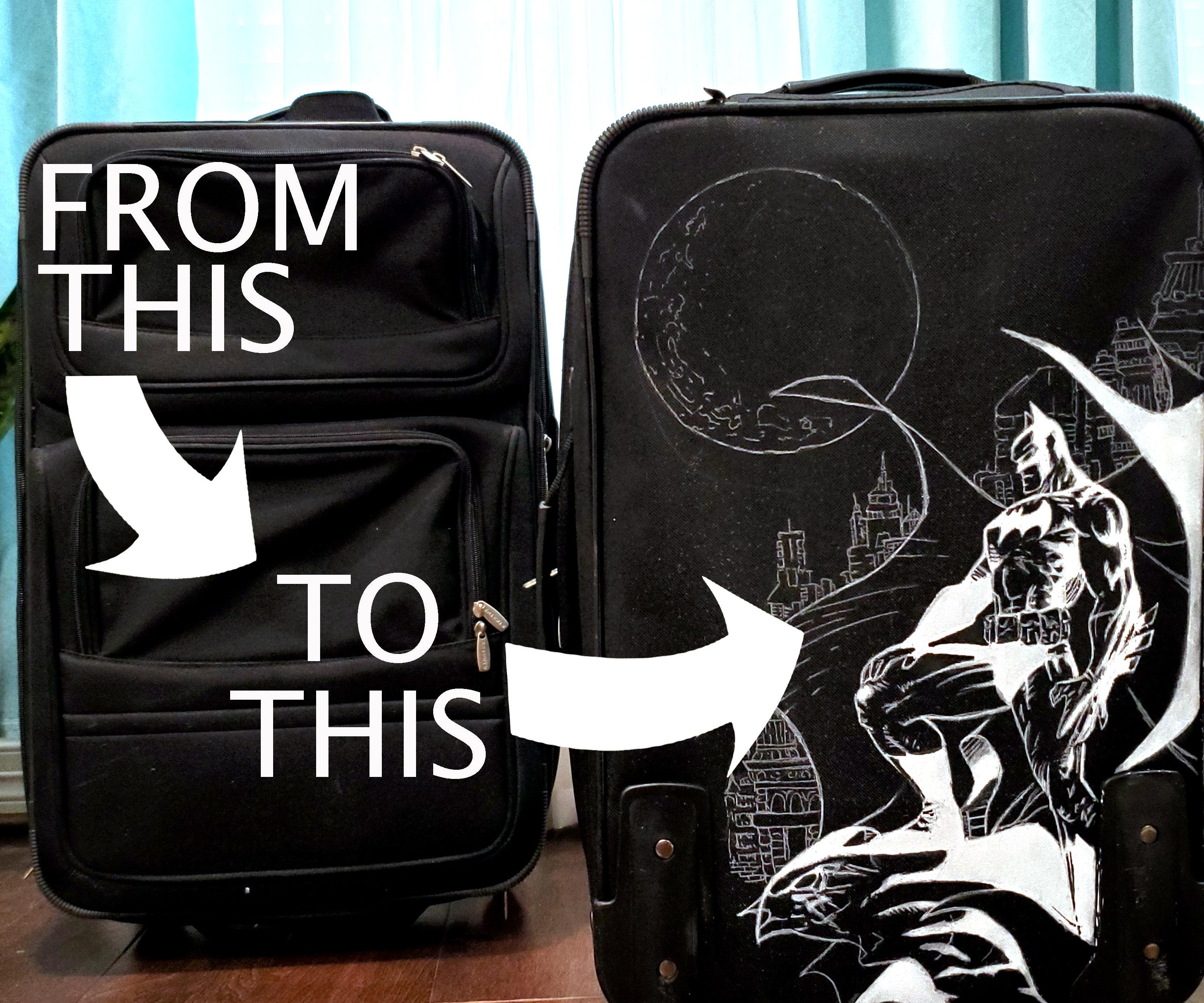 How to Customize Your Luggage - Can't Draw? Neither Can I. How to Easily Transfer Drawings.