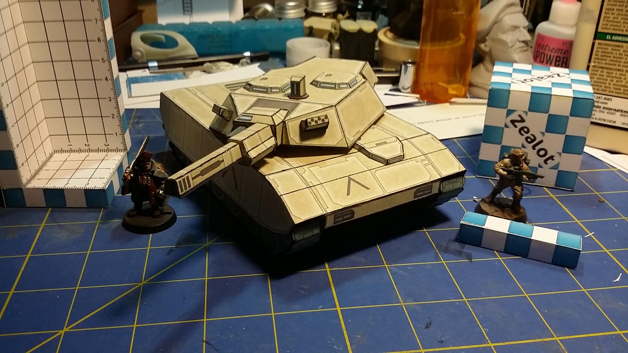 Building a Paper (or Card Stock) Armored Vehicle for 28mm (or 15mm, or Other Scale) Games.