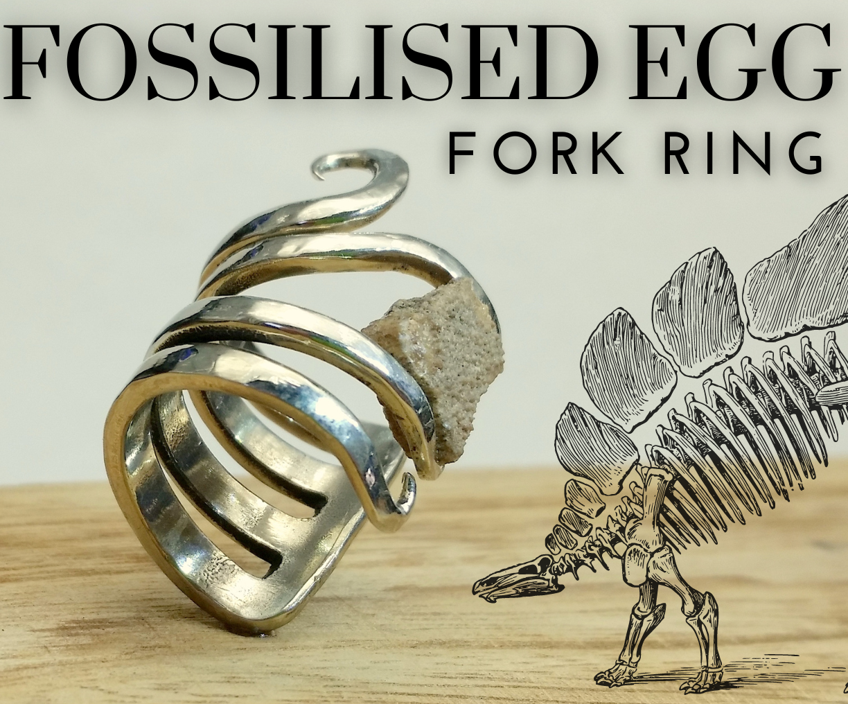 Make Your Own Fossilised Dinosaur Egg Fork Ring
