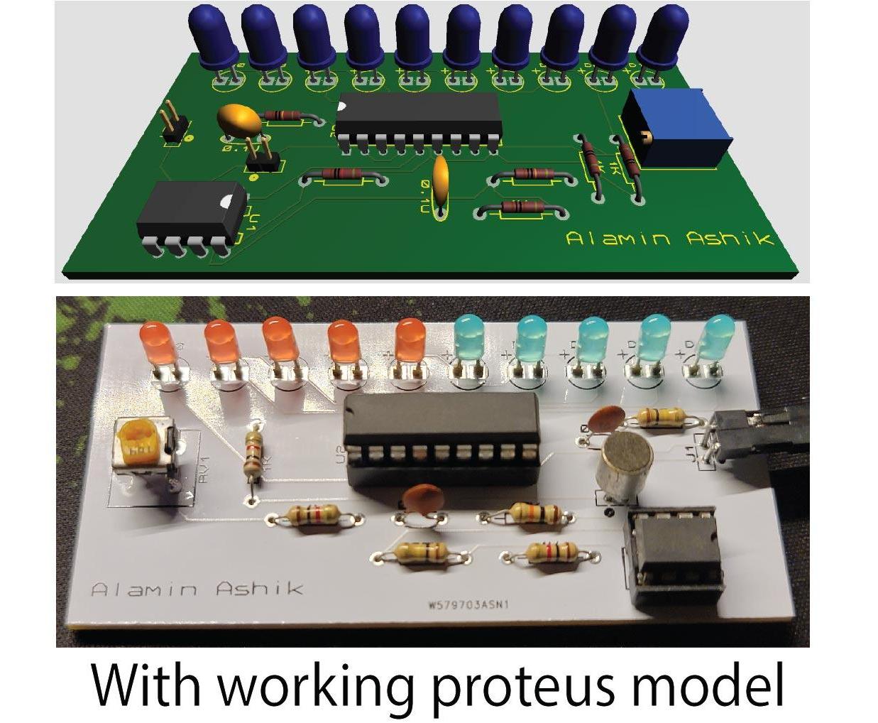 Mic Controlled LED Visualizer Using LM3914 Explained