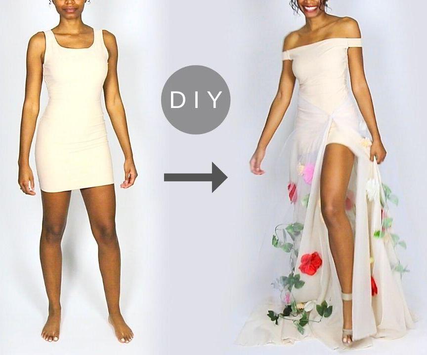 How to Make a DIY Flower Gown Out of Basic Shapewear