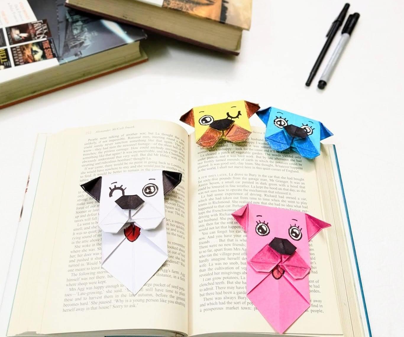 How to Make Origami Dog Bookmarks