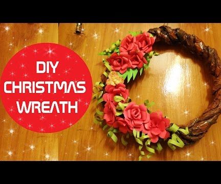 CHRISTMAS WREATH FROM NEWSPAPER